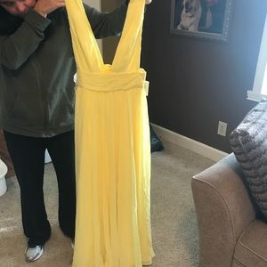 Lemon yellow prom dress never worn